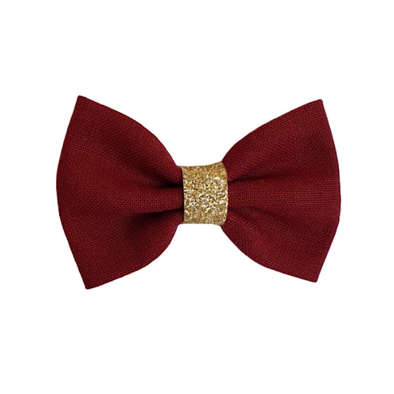 Barrette Bordeaux et or