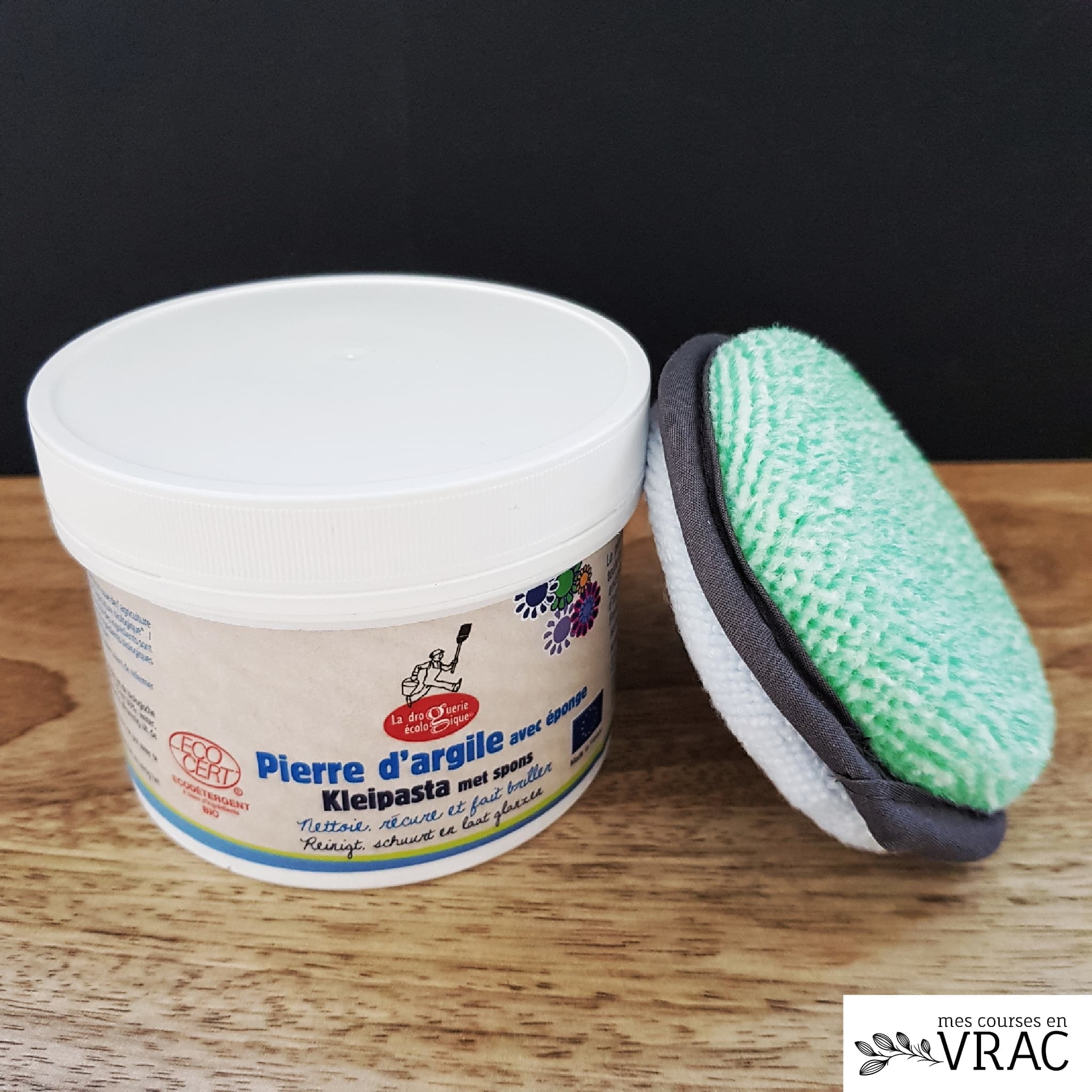 KIT | Pierre d'argile + éponge microfibre