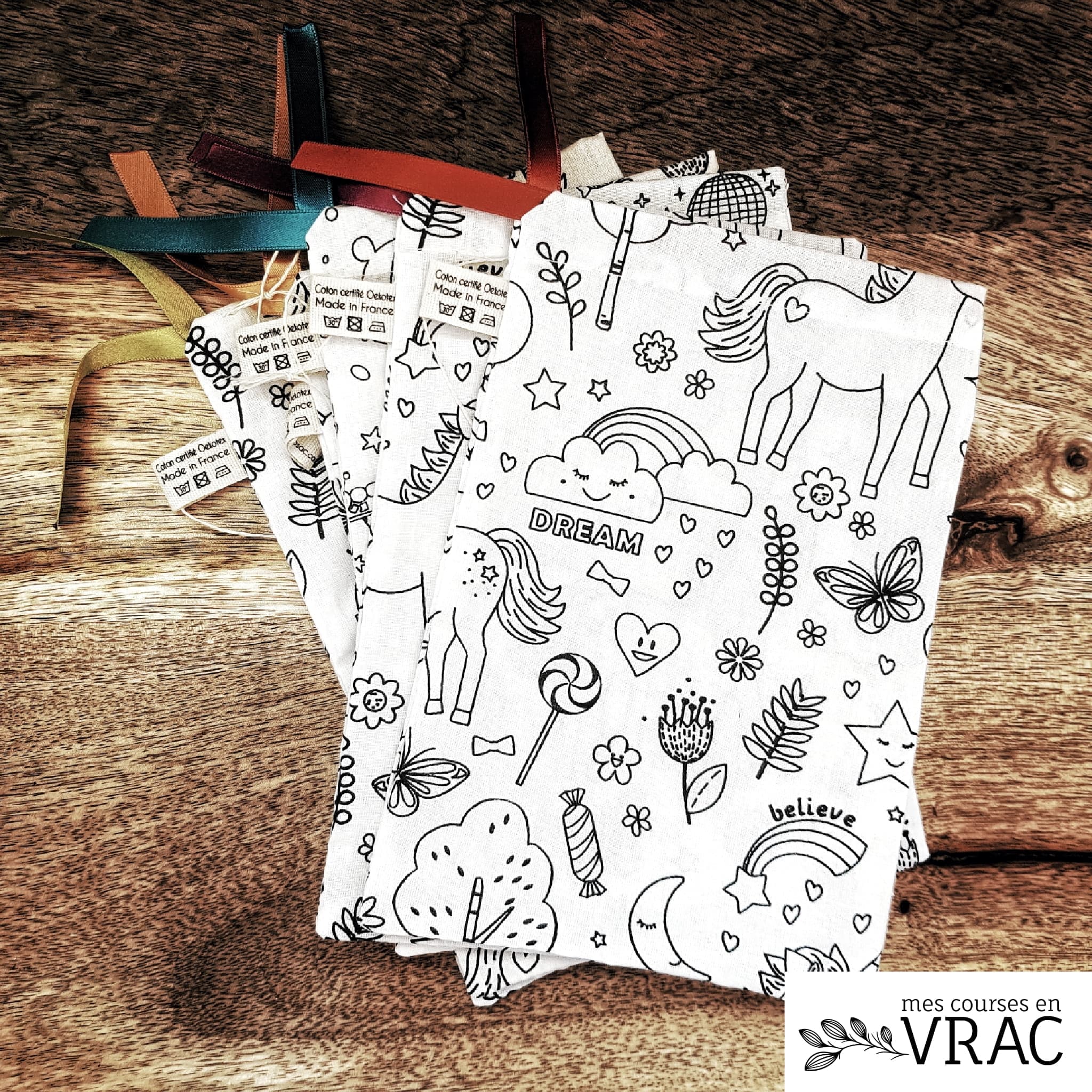 Pochette à goûter à colorier