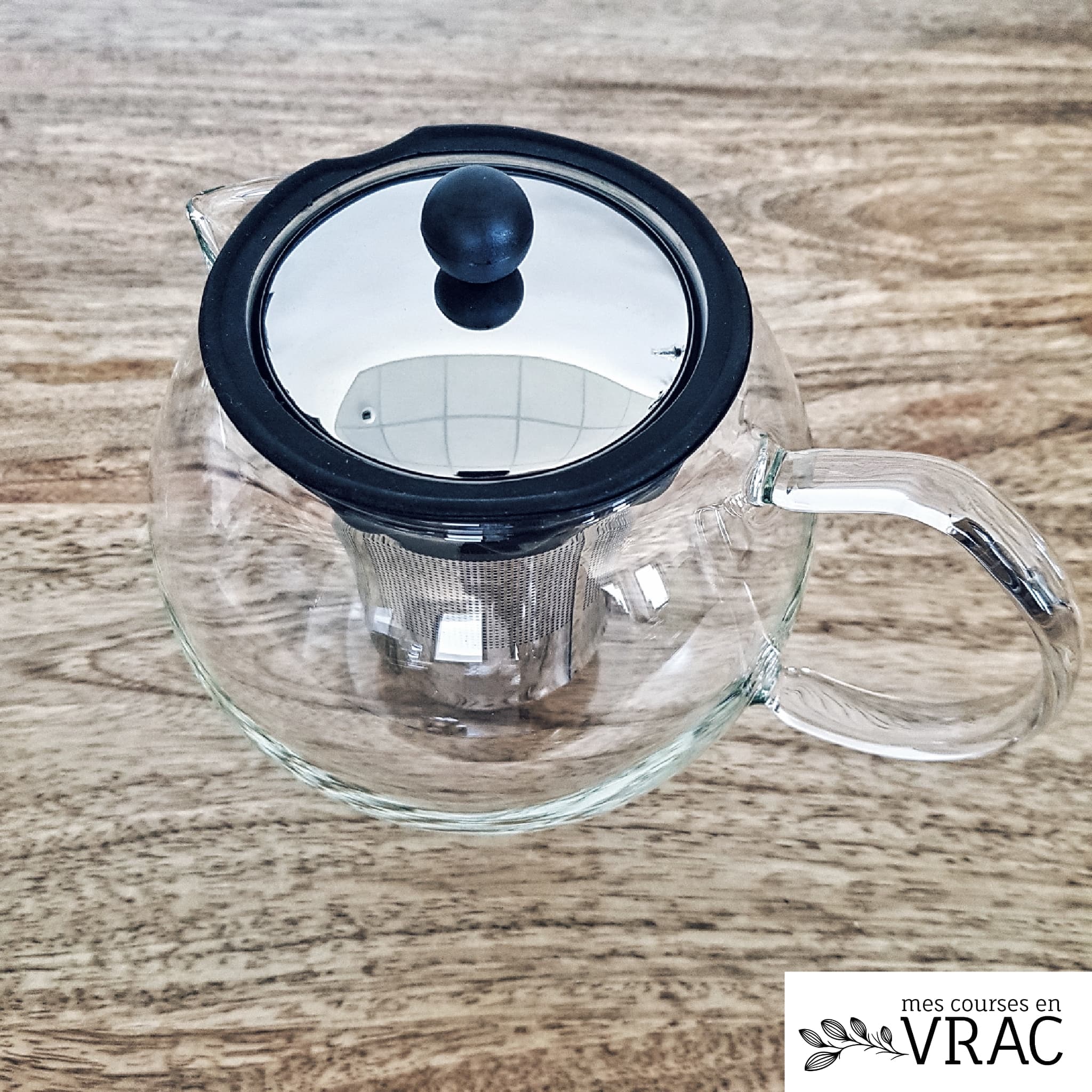 théière à piston en verre avec filtre 1 L - Assam