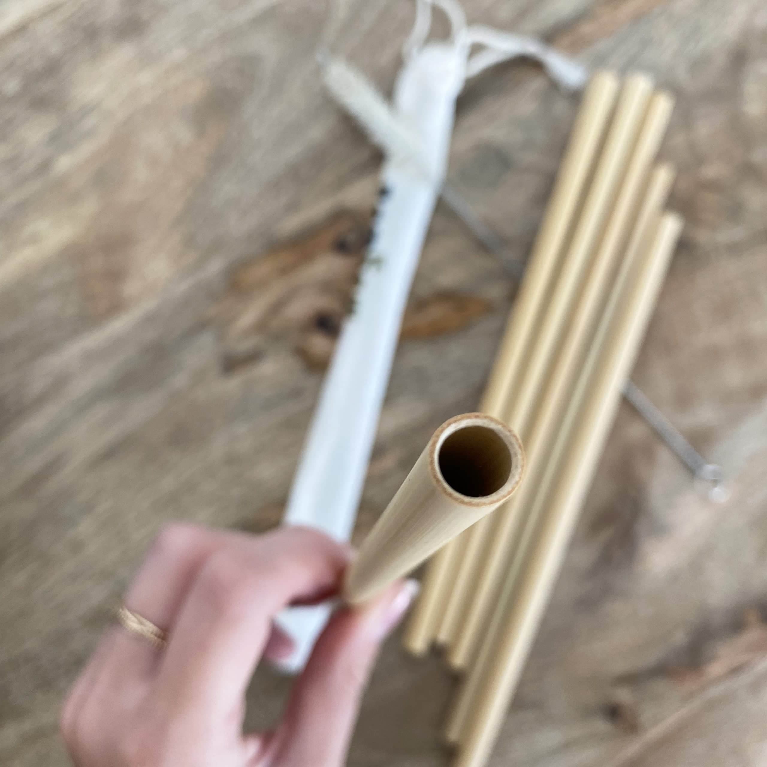 Pailles en bambou - Lot de 6