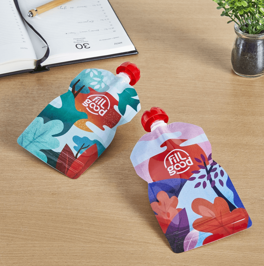 2 gourdes à compotes réutilisables pour adultes - 130 ml