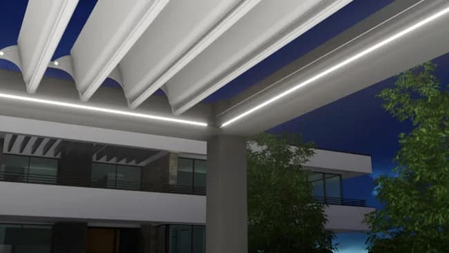 Led con luz blanca para pérgola bioclimática Génova