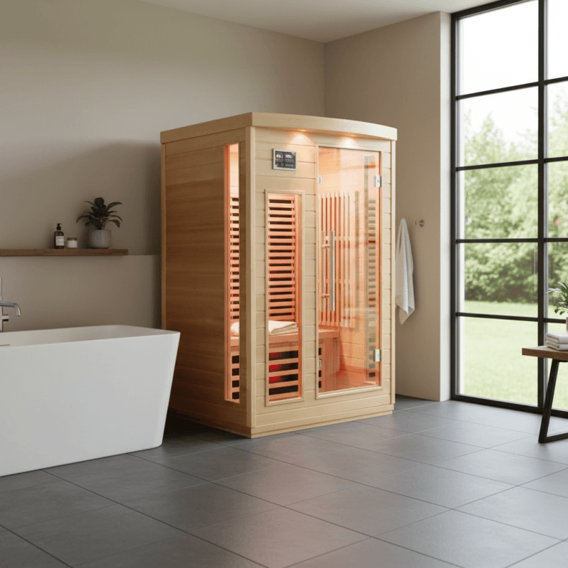 Sauna de infrarrojos con paneles de carbono 2050W 2 asientos