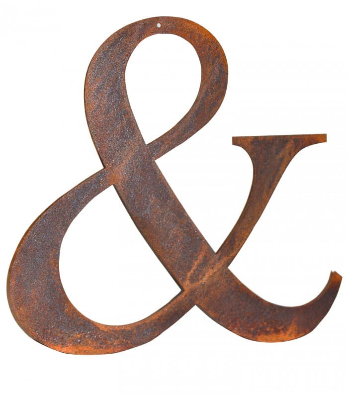 Esperluette en métal rouillé