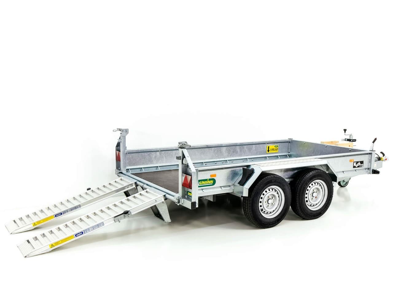 Remorque pour engins de chantier Unsinn UBA 160x306cm 3,5t | rampes pivotantes