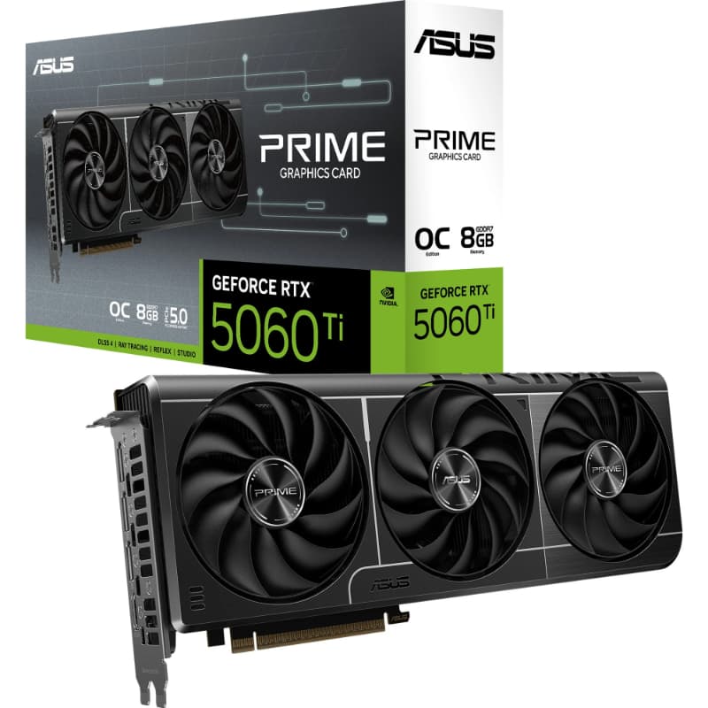 ASUS GeForce RTX 5060 Ti DUAL OC - 8 Go de RAM GDDR7 - Carte graphique