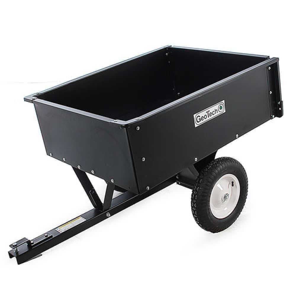Remolque abatible para tractor cortacésped de metal GeoTech TC3080D cajón cm 97x76 (h 33 cm)