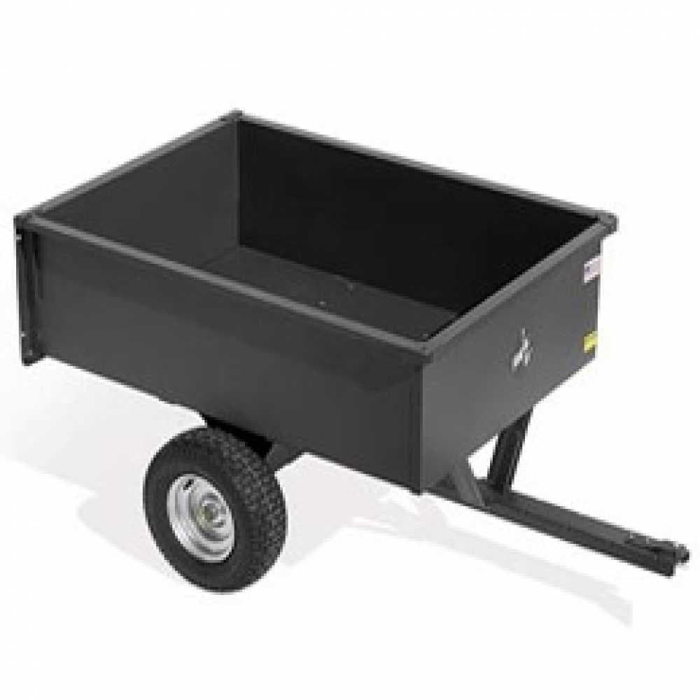 Carretilla de arrastre grande para tractor cortacésped, remolque de metal, ruedas grandes - 122x86(h 37 cm)