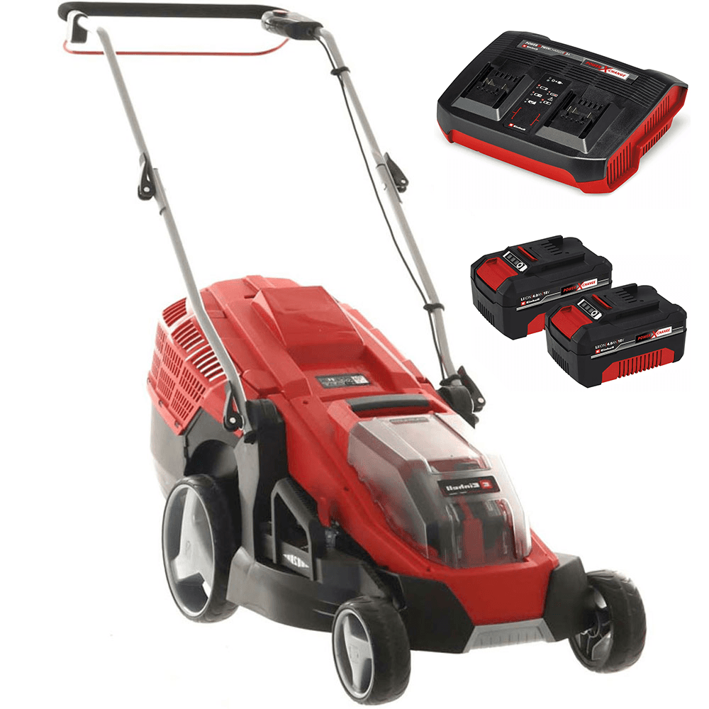 Cortacésped de batería Einhell GE-CM 36/43 Li - con starter kit 2 baterías 18V/4ah y cargador