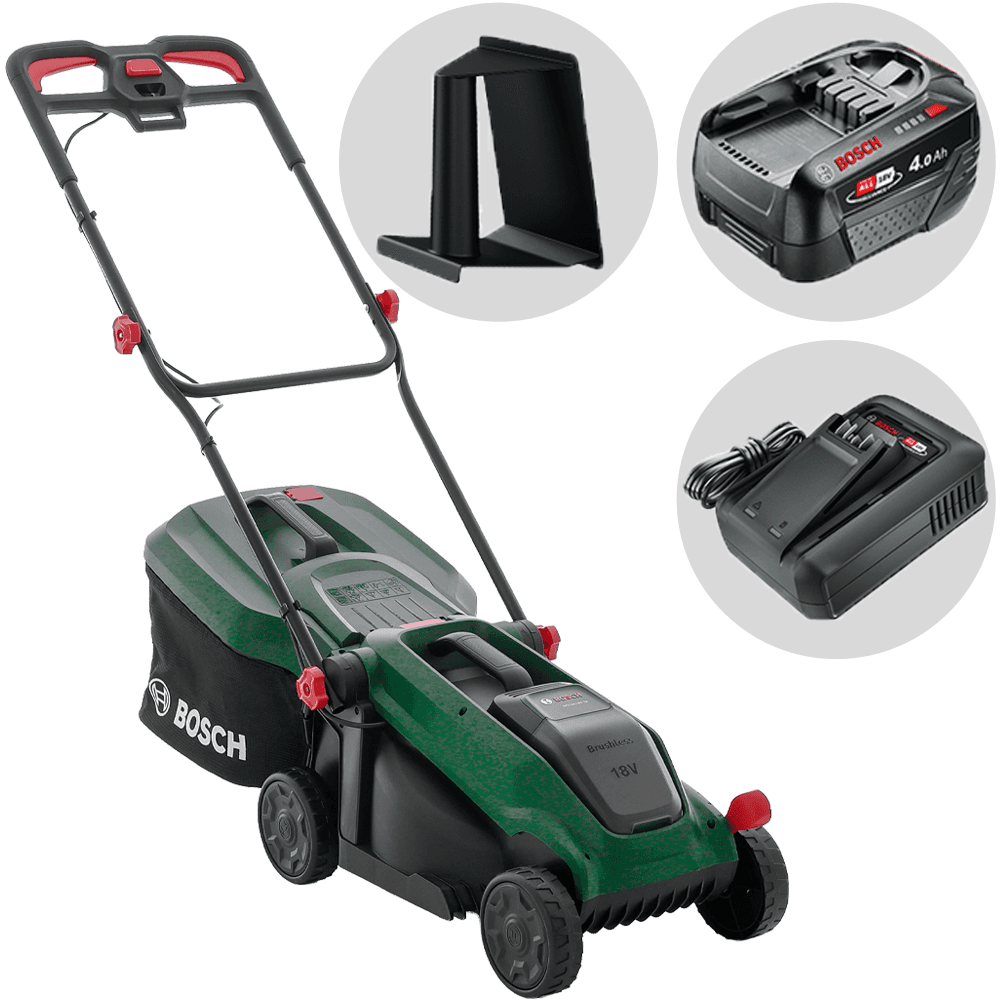 Bosch Rotak18V-32 - Cortacésped de batería - 18 V/4 Ah - Corte de 32 cm