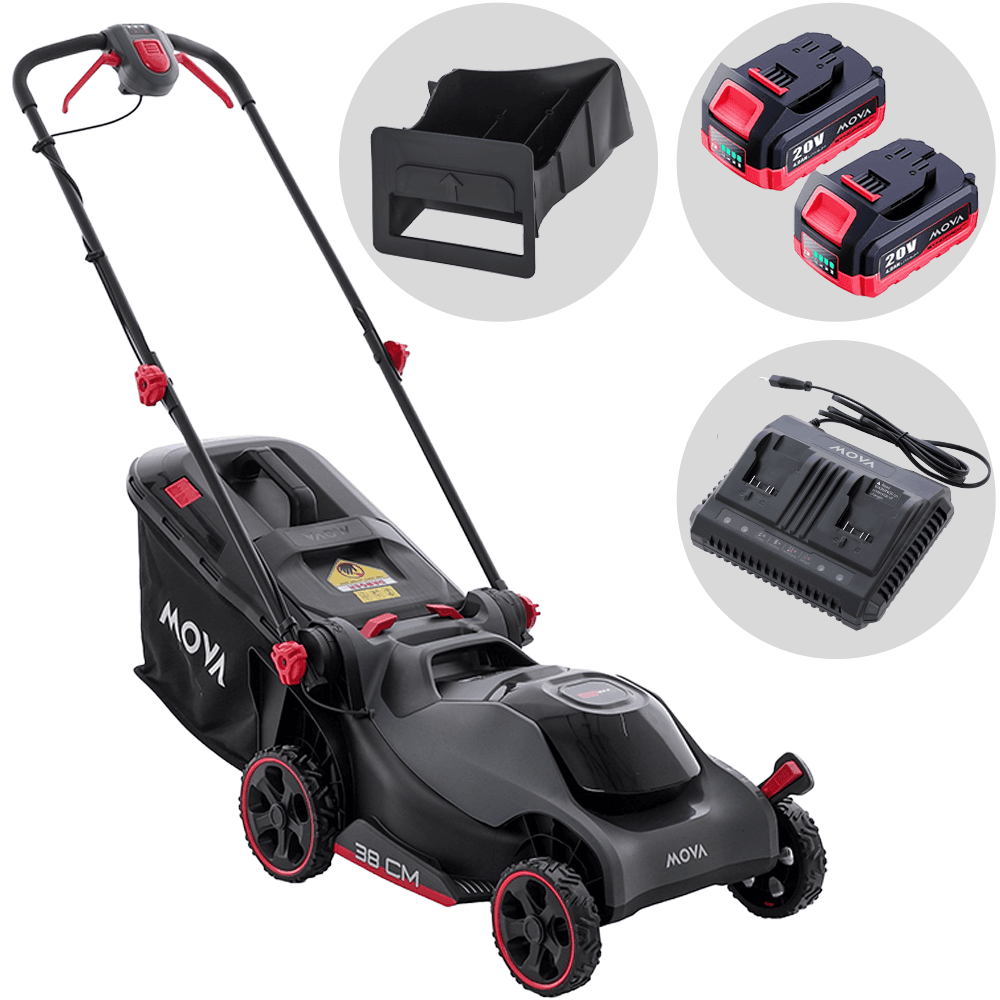 MOVA GL415 - Cortacésped de batería - 40V 4Ah - Ancho de corte 38 cm