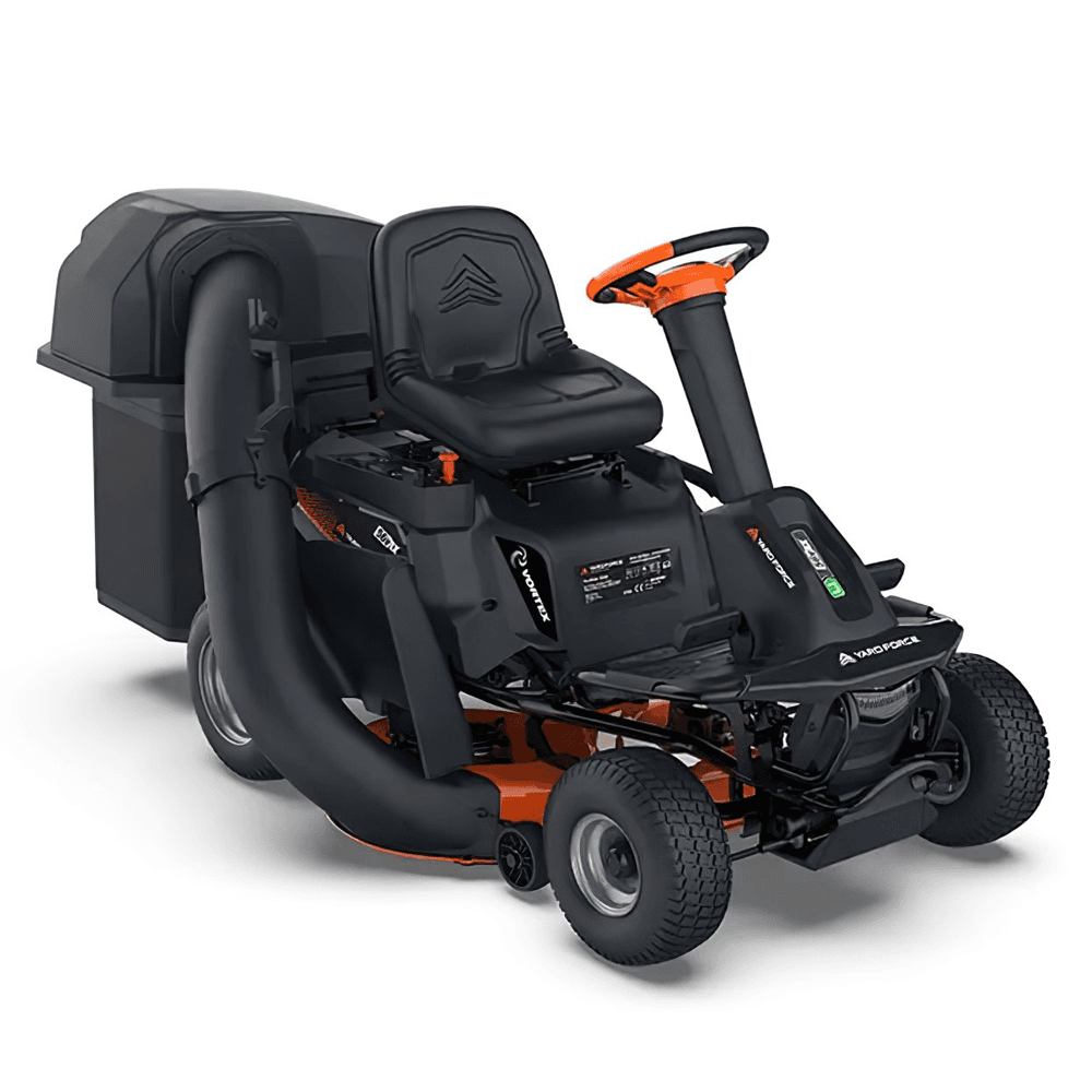Yard Force E559 - Tractor cortacésped de batería 56V/50Ah - Recogedor, salida lateral y mulching