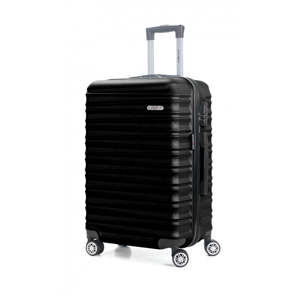 Valise Moyenne 4 double roues 65cm ABS - Palma - SuperFly Noir - SuperFly