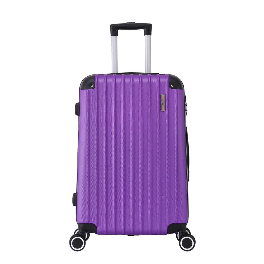 Valise Grande taille 4 roues 75cm rigide - Corner - Trolley ADC Violet - Trolley ADC