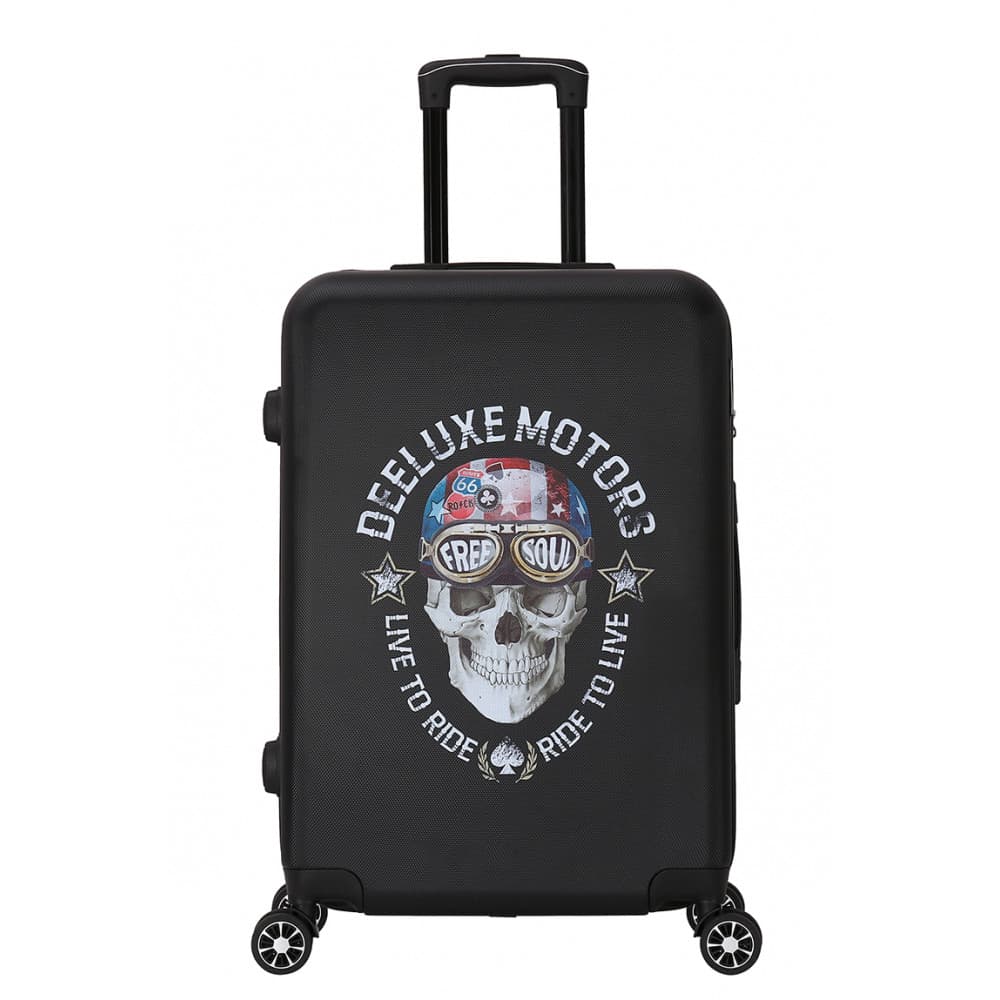 Valise Moyenne 4 roues 65cm rigide - FREE SOUL - DEELUXE Noir - DEELUXE