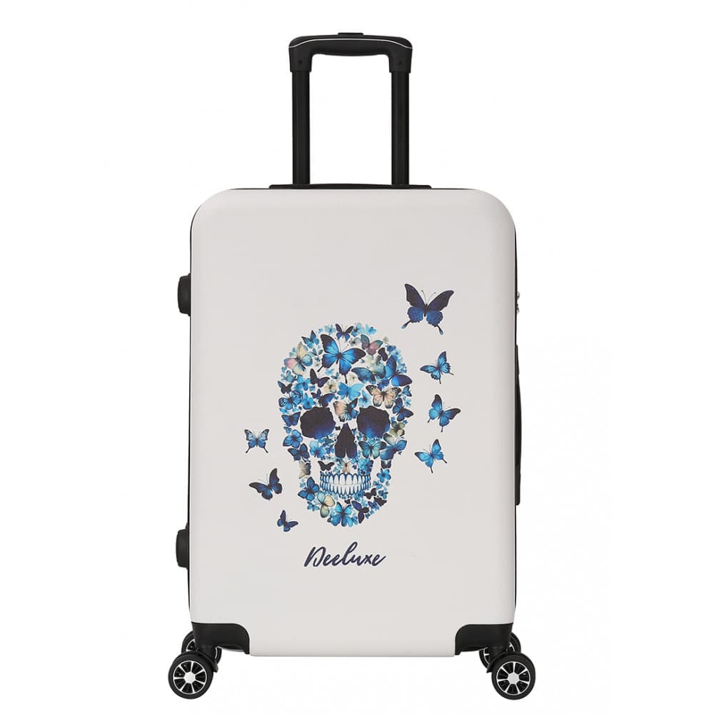 Valise Moyenne 4 roues 65cm rigide - BLUE SERENITY - DEELUXE Blanc - DEELUXE