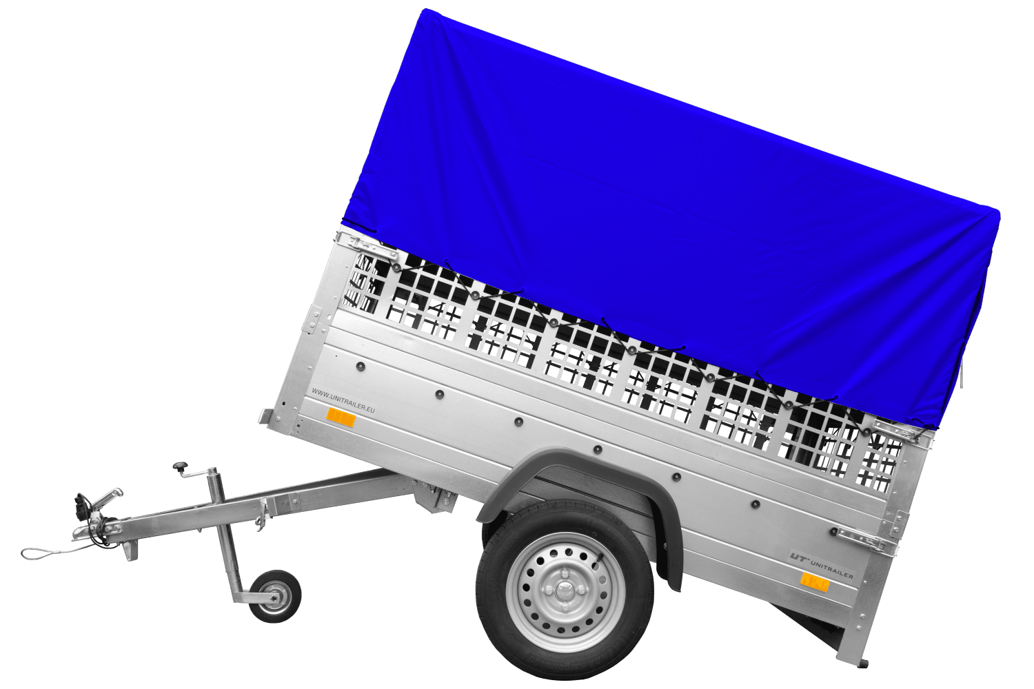 Autoanhanger Kipp Anhänger Garden Trailer 200 KIPP mit Laubgitteraufsatz, Hochplane, Hochspriegel und Stützrad