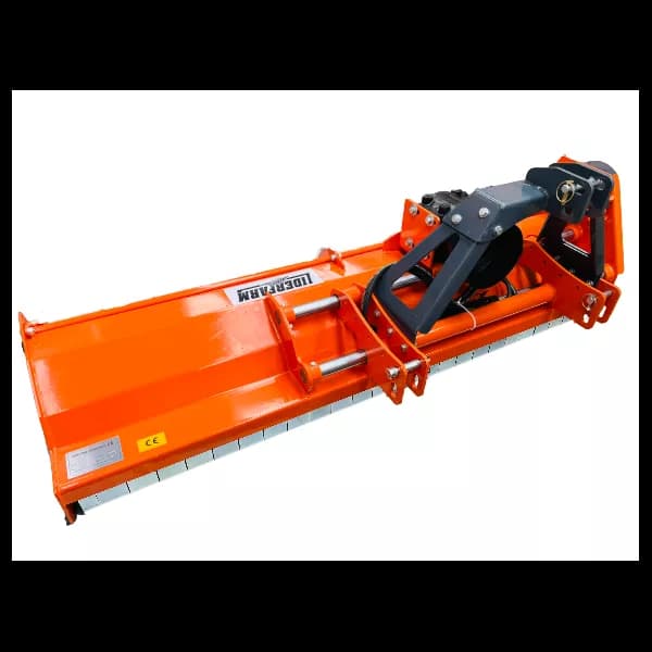 Tondo-broyeur 1m85 LIDERFARM avec tiges de ramassage et déport hydraulique - Marteau lourd de 750g