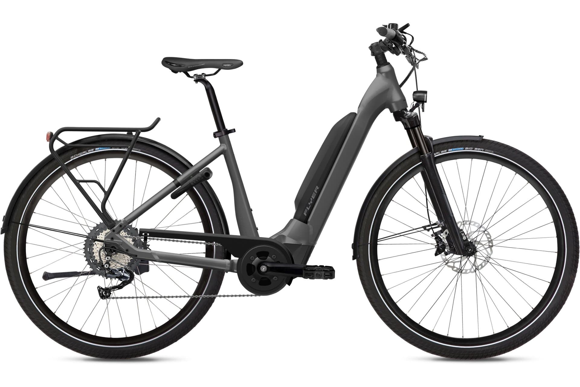 Flyer Upstreet5 5.10 Comfort - 630 Wh - 28 Zoll - Tiefeinsteiger - 2024 - Grau - M