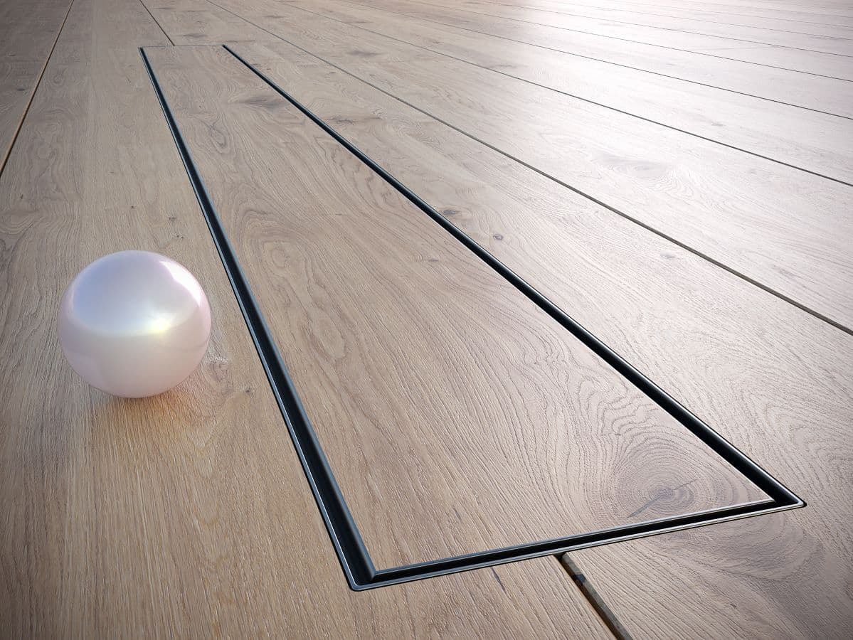 Odpływ liniowy 80 cm czarny Pod płytkę Boczny Niski Waterway