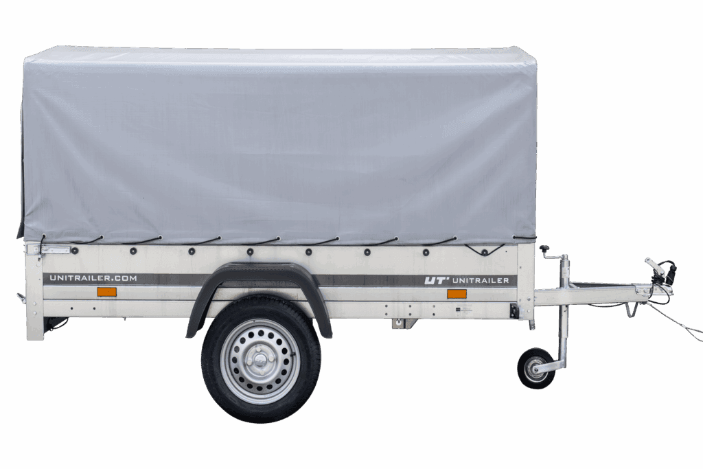 Anhänger Pkw 230×125 Garden Trailer 230 KIPP Unitrailer 750 kg mit Stützrad, Hochplane und Hochspriegel