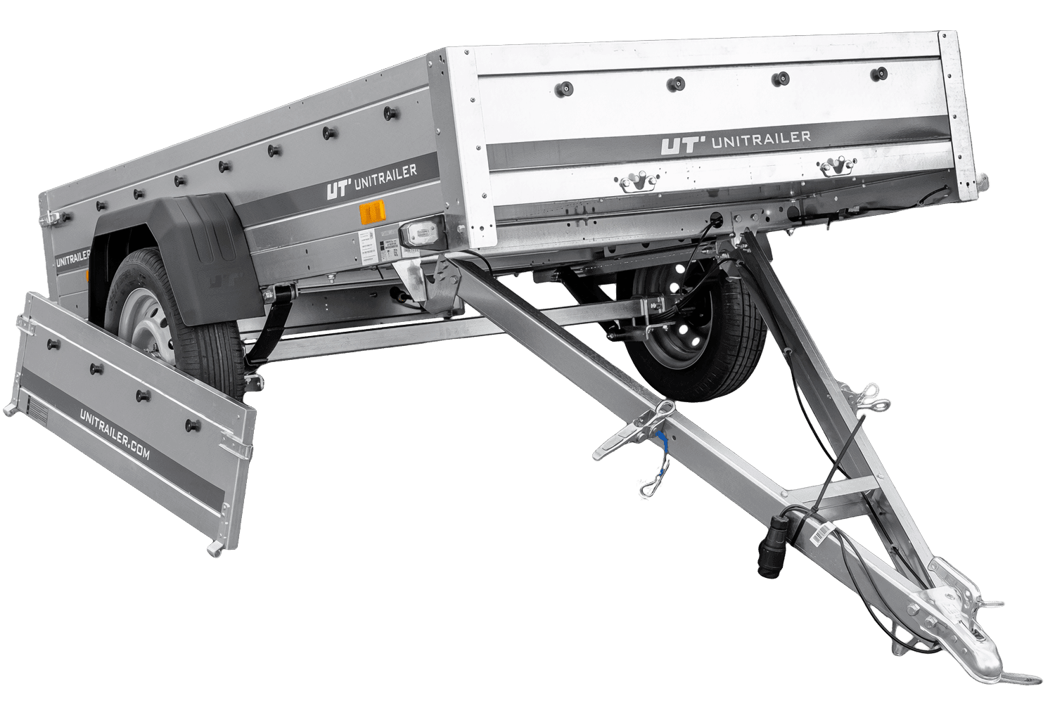 PKW-Anhänger mit Blattfedern 230×125 UNITRAILER GARDEN 230/R KIPP