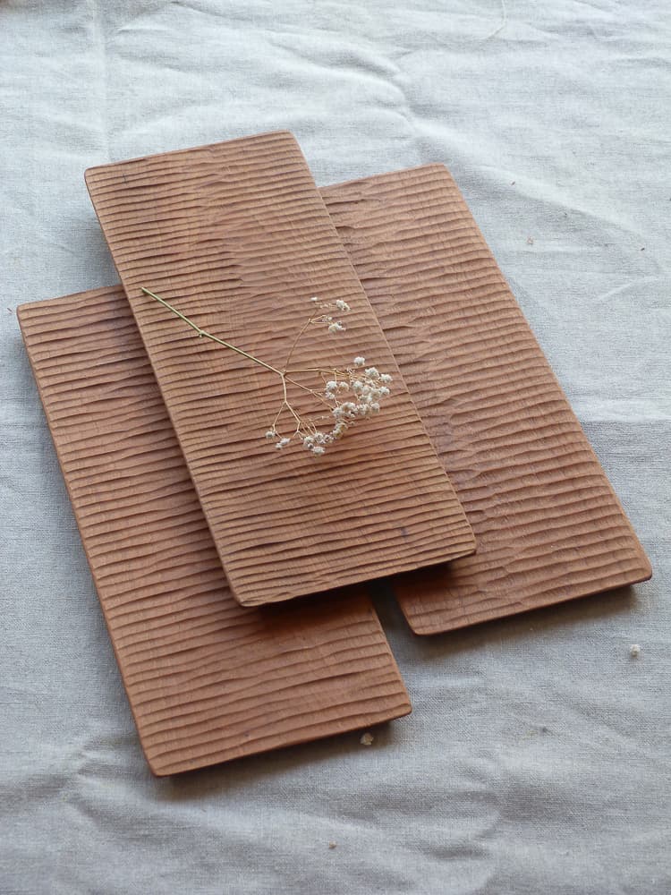 Grande planche de présentation merisier