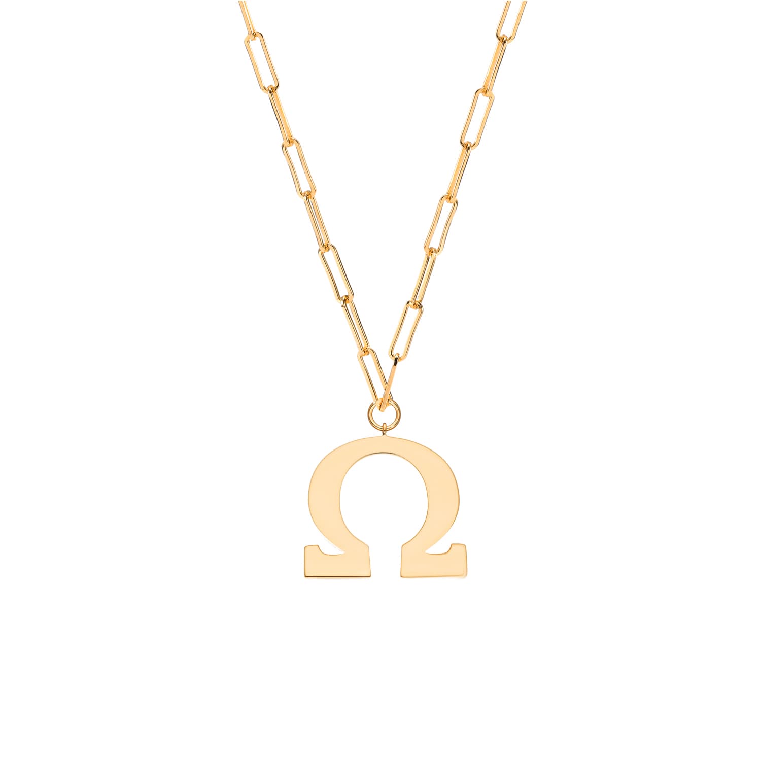 Collier chaine argent rhodié doré Omega