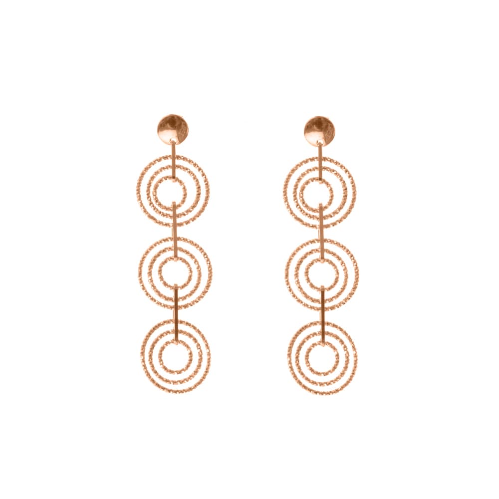 Boucles d'oreilles argent rose diamanté beatrice