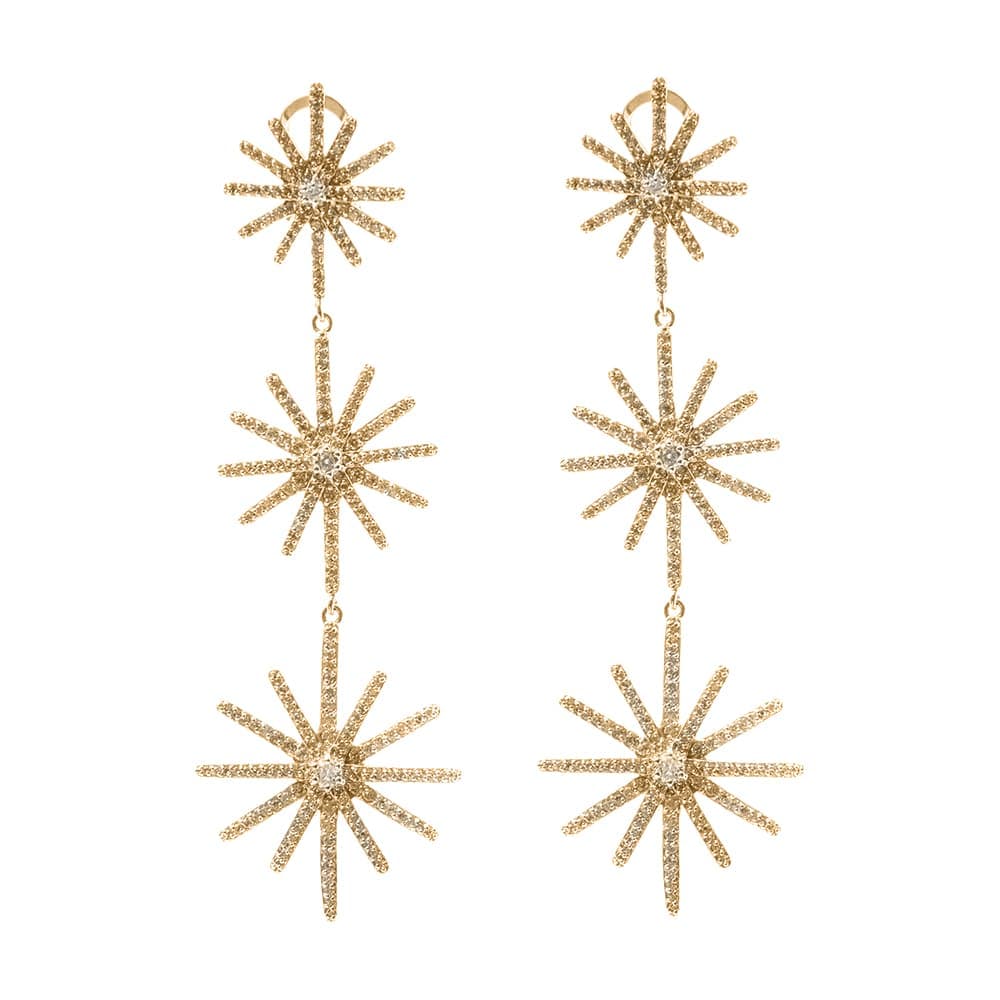 Boucles d'oreilles comète or