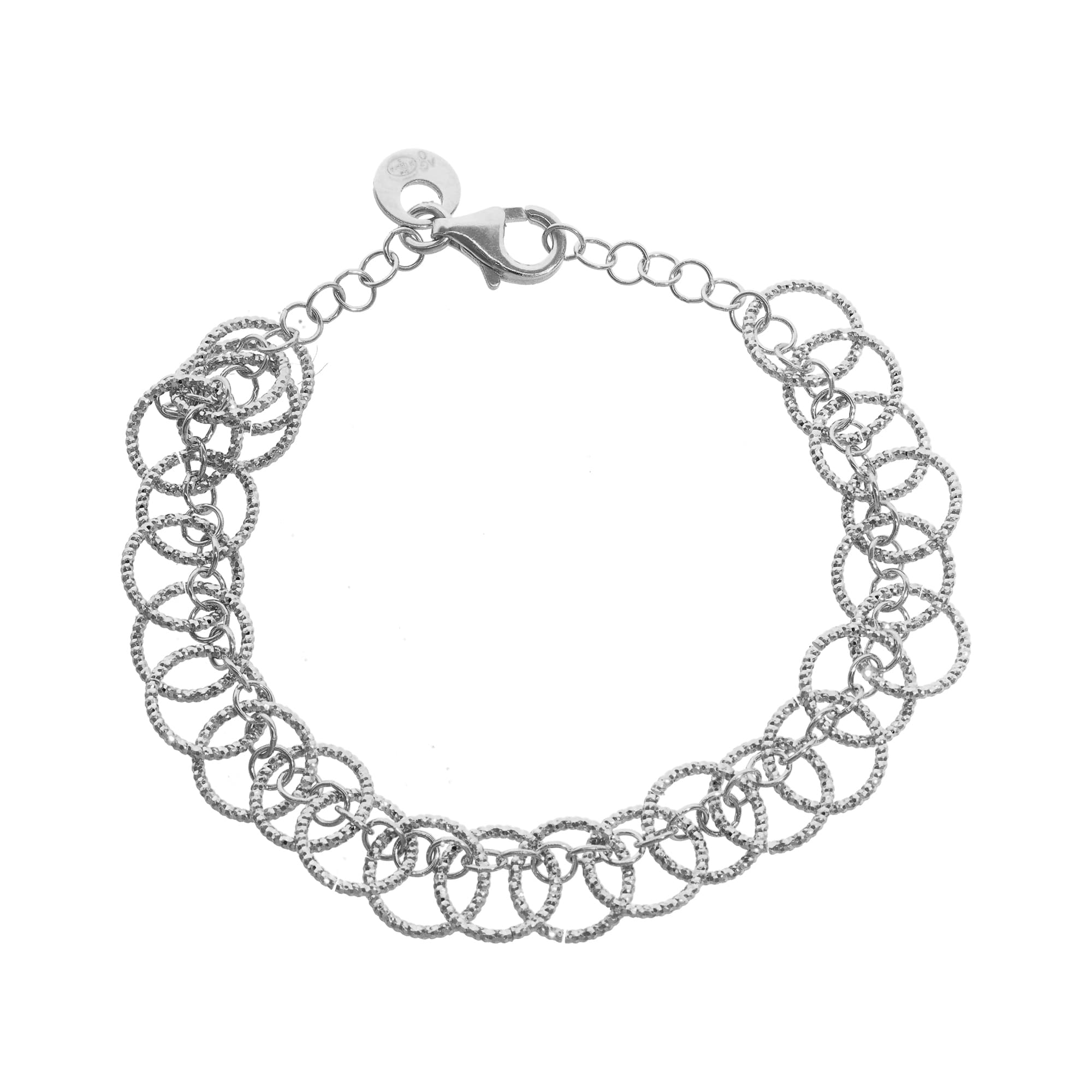 Bracelet argent cercles multiples