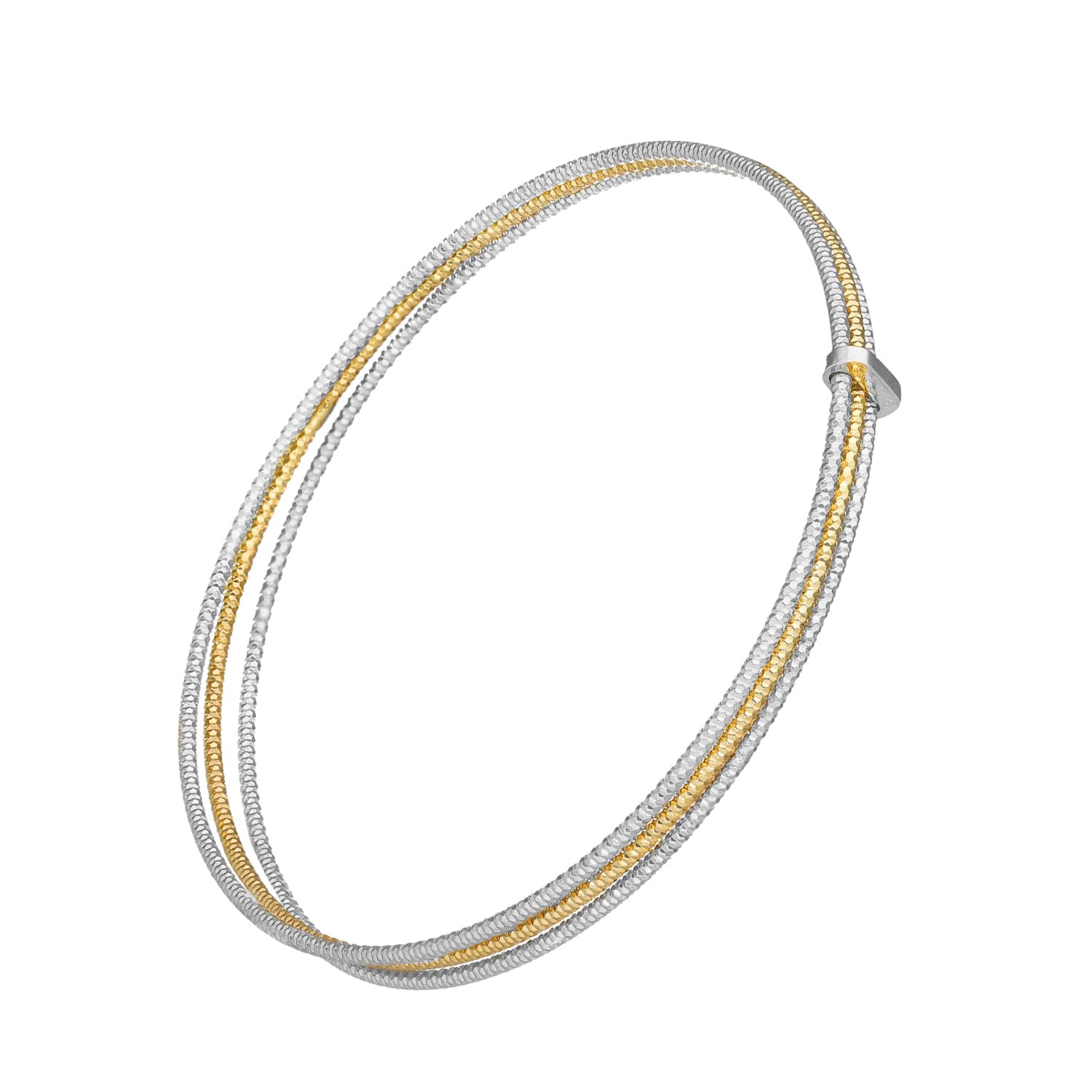 Bracelet argent doré rhodié diamanté