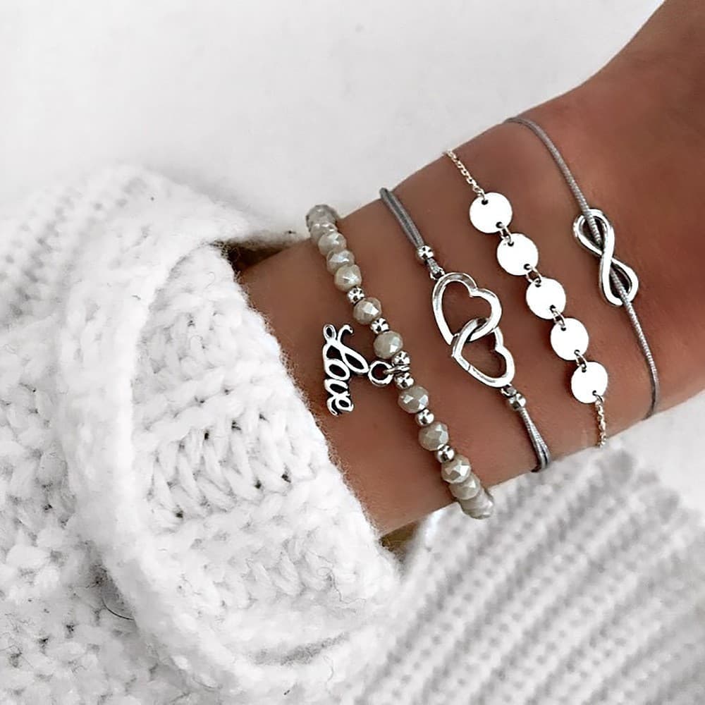 Ensemble de bracelets Ă charme Boho avec perles pour femmes - 9 style