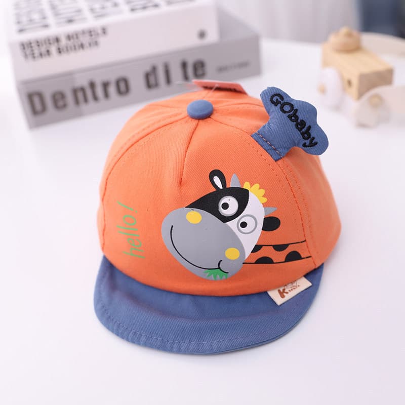 Sun hat for boys and girls - 44 to 48cm - Orange