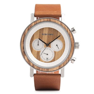 Montres en bois ébène et acier inoxydable - 3Brown