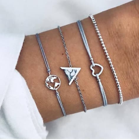 Ensemble de bracelets Ă charme Boho avec perles pour femmes - Love map