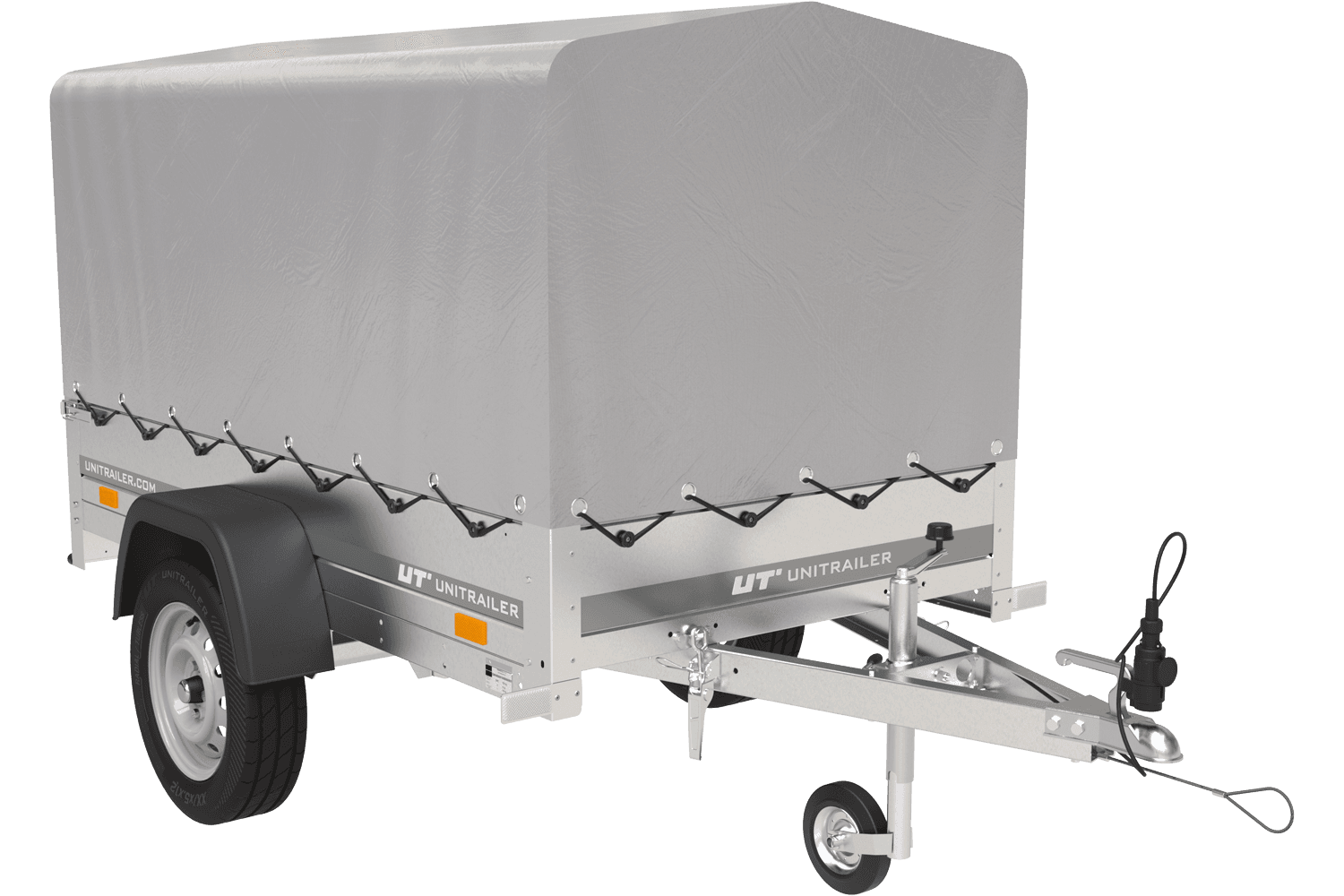 Remorque automobile 200 KIPP 200 x 106 cm avec bâche haute