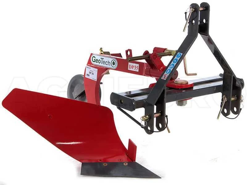 Charrue monosoc pour tracteur Geotech DP35 avec réglages à vis