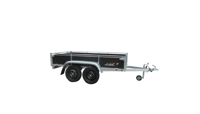 Remorque en bois Lider 45450 à 2 essieux, 251 x 133 x 40 cm, 750 kg