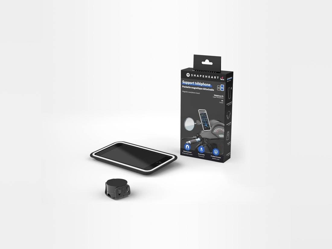Support Télephone Scooter Shapeheart XL & XXL list: Noir|Noir