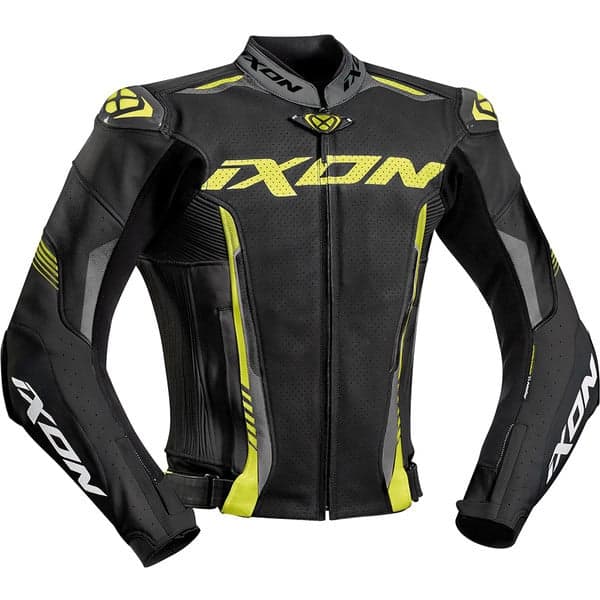 VESTE CUIR IXON VORTEX 2 list: Noir / Jaune|Noir|Blanc|Rouge|Jaune|Multicolore