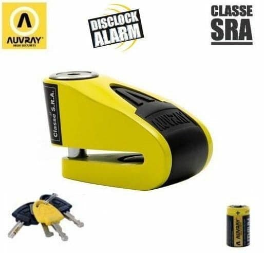 Bloque Disque Alarme Auvray SRA | B-Lock 10 list: Jaune|Gris|Jaune