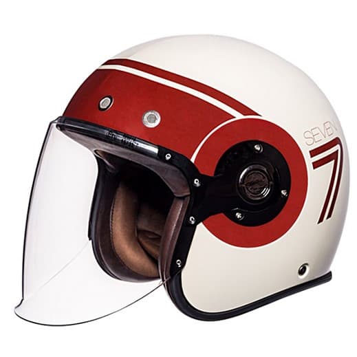Casque Jet SMK Retro list: Rouge / Blanc|Noir|Blanc|Gris|Rouge|Jaune|Beige|Bleu|Multicolore
