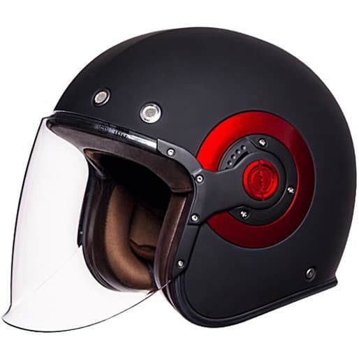 Casque Jet SMK Retro list: Noir et Rouge|Noir|Blanc|Gris|Rouge|Jaune|Beige|Bleu|Multicolore