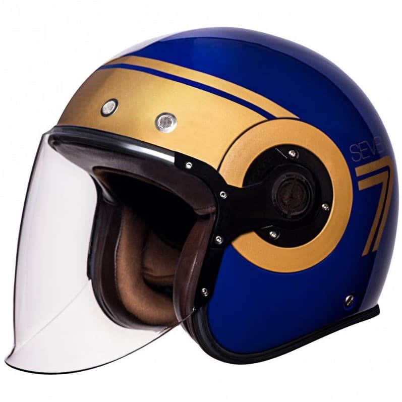 Casque Jet SMK Retro list: Bleu|Noir|Blanc|Gris|Rouge|Jaune|Beige|Bleu|Multicolore