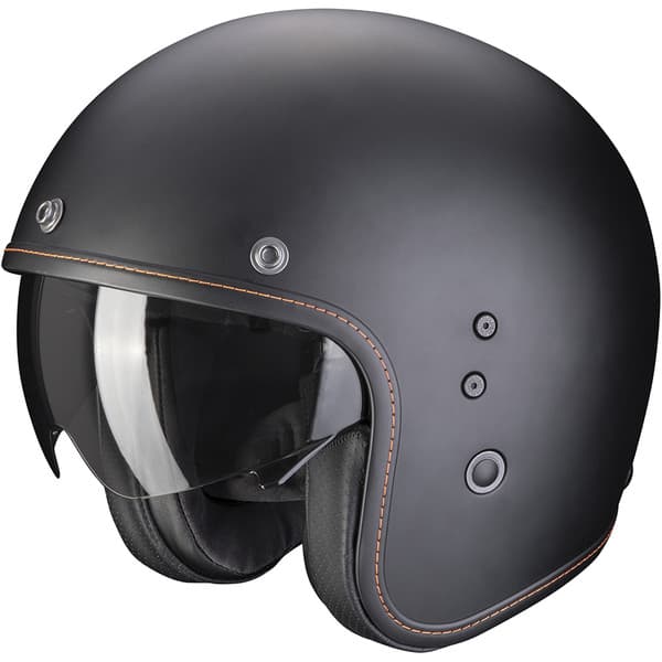 Casque Jet Scorpion Belfast Evo list: Noir Mat|Noir|Gris