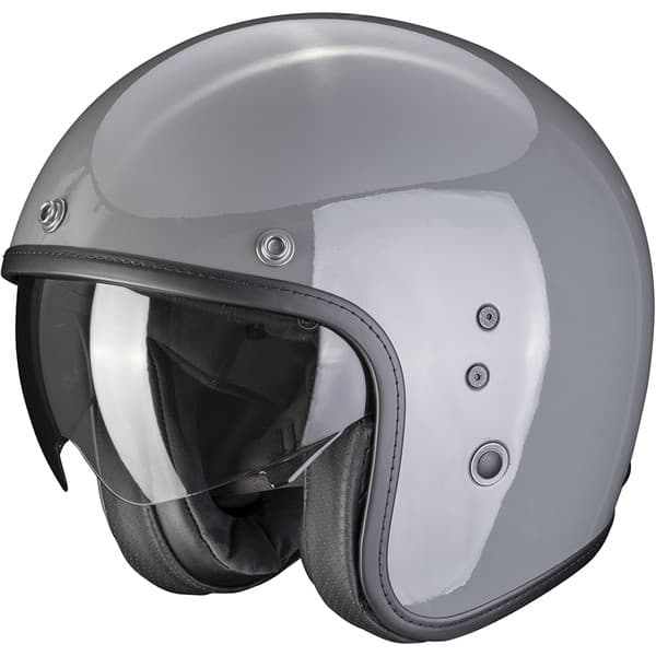 Casque Jet Scorpion Belfast Evo list: Gris Ciment|Noir|Gris