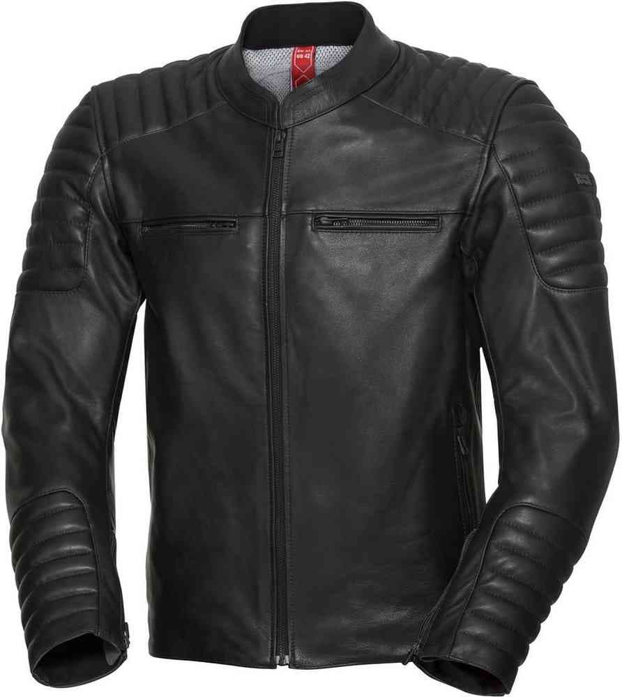 Blouson Moto Cuir IXS Classic LD Eliott list: Noir|Noir