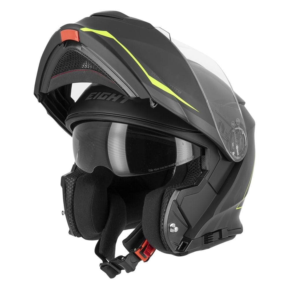 Casque Modulable Eight Dual Face list: Noir / Jaune|Noir|Rouge|Jaune|Bleu|Multicolore